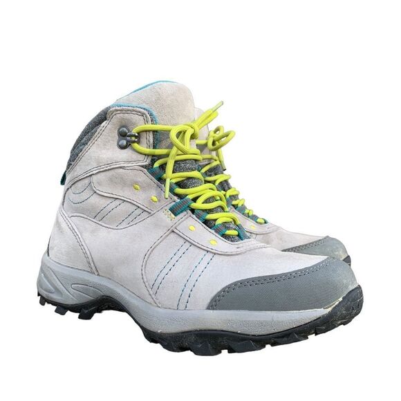 Duluth Trading Jillpine Waterproof Hiker Hiking Boots Grey Suede Leather sz 7.5 - Picture 1 of 15